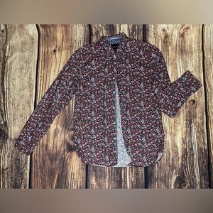 Denim & Flowers Ricky Singh Long Sleeve Floral Button Down Size Medium